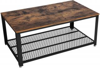 Konferenční stolek obdélníkový hnědý 106x60 cm