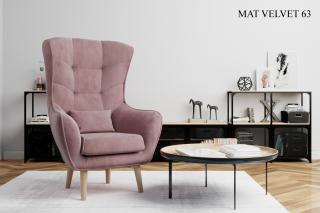 Křeslo ARTI výběr čalounění Provedení: Mat Velvet 63