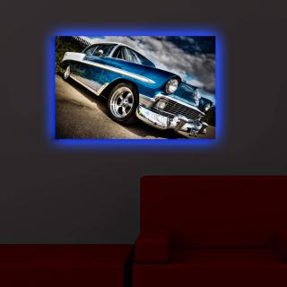 Nástěnný obraz na plátně CHEVROLET BEL AIR s led osvětlením 45 cm