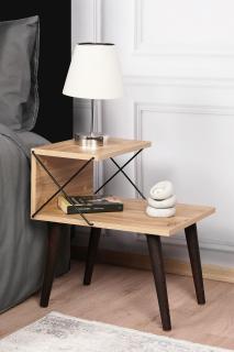 Noční stolek CROSS borovice