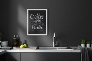 Obraz v rámu COFFEE papír 30 x 40 cm
