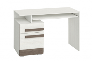 Psací stůl SARPA bílý hnědý 119 x 78 x 55 cm