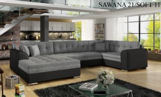 Rohová sedací souprava DAMARIO, levé provedení Provedení: Sawana 21 + Soft 11