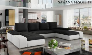 Rohová sedací souprava MARINO Provedení: Sawana 14 + Soft 017 white