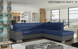 Rohová sedací souprava VERSO, pravé provedení Provedení: Ontario 81 + Soft 29
