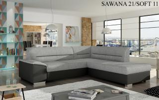 Rohová sedací souprava VERSO, pravé provedení Provedení: Sawana 21 + Soft 11