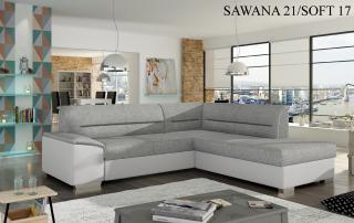 Rohová sedací souprava VERSO, pravé provedení Provedení: Sawana 21 + Soft 17