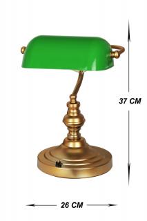 Stolní lampička SP054 zelená zlatá