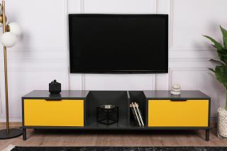 Televizní stolek IBIZA žlutý antracit