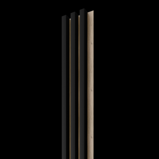 Dřevěná lamela LINEA 3 - černá / dub 2750 x 176 x 40 mm cena za balení