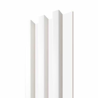 Dřevěná lamela LINEA SLIM 3 - bílá / bílá 265x15x3 cm cena za balení