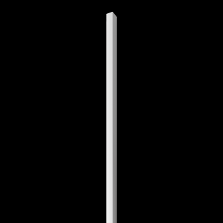 Dřevěná lamela LINEA SLIM SINGLE - bílá 265x2,2x2,7 cm cena za balení