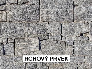 Rohový prvek přírodní kámen WALLSTONE G695 Granite Grey na síťce