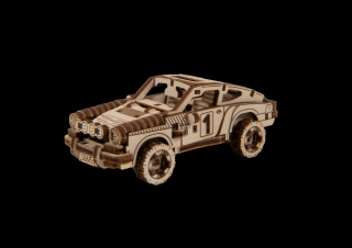 3D mechanické puzzle Rally Car 4