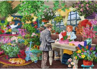 Dřevěné puzzle Květinářství 2v1 EKO 200 ks
