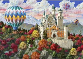 Dřevěné puzzle Zámek Neuschwanstein 2v1 EKO 200 dílků