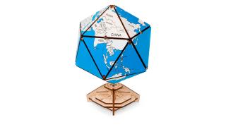 Icosahedral globe modrý