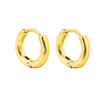 S3661 Náušnice kroužky KLASIK GOLD 1,2 cm