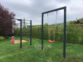 Zahradní houpačka s workoutem Hill Varianta: Rovně -  s montáží