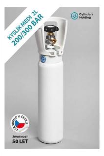 VÍTKOVICE CYLINDERS tlaková zdravotnická lahev medicinální celová pro kyslík 2L/200 bar