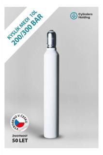 Vítkovice Cylinders tlaková zdravotnická lahev medicinální ocelová pro kyslík 10L/200 bar