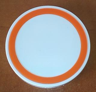 Bezdrátová nabíječka QI kulatá, barva: bílá-oranžová
