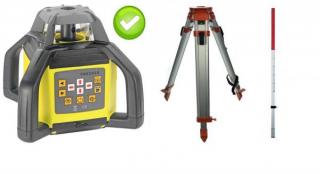 Rotační laser FKD FRE-203XG - zelený paprsek + stativ a lať