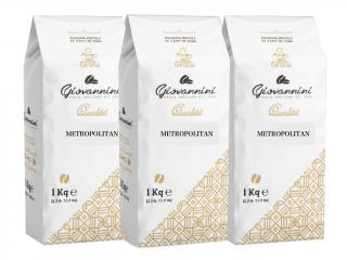Set DaRoma Giovannini Metropolitan 3x1 kg zrnková káva