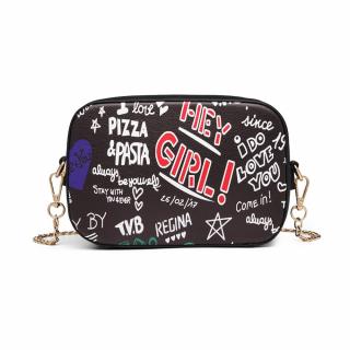 Dámská crossbody kabelka 1838 graffiti černá