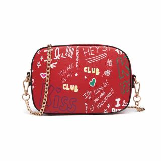 Dámská crossbody kabelka 1838 graffiti červená