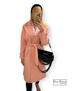 Vlněný Kabát Sempre Rosso Velikost: L (M,L,XL), barva: pudrově růžová