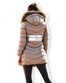 Zimní Bunda Premium Winter Medium Long Velikost: L/XL, barva: béžová