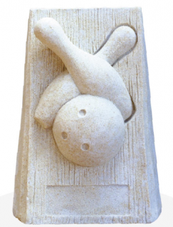 dekorace na zahradu - Bowling (2 kuželky), výška 18 cm, 1,2 kg