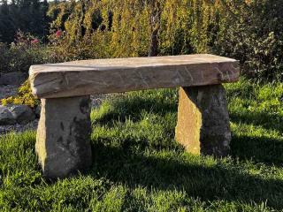 Kamenná lavice Natur 120, masivní přírodní pískovec, 120 cm, 150 kg