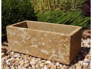kamenné koryto z pískovce JEMNÉ 50x24x19 cm, písková přírodní