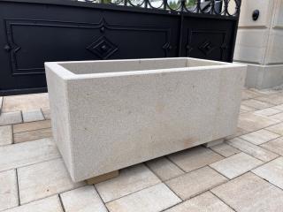 Luxusní velký HLADKÝ květináč z pískovce - 70x36 výška 30 cm, 70 kg