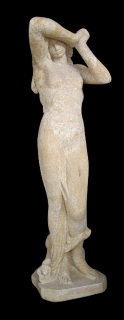 socha, zahradní sochy velké z pískovce, soška smutná dívka 70kg