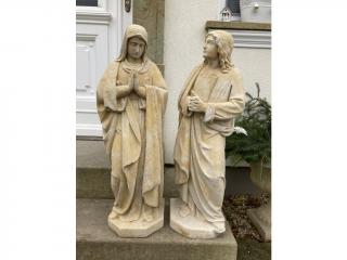 Vánoční sochy a sošky na zahradu - zahradní dekorace, Panna Maria a svatý Josef, set, 78kg  T