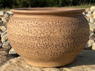 venkovní keramické květináče - keramická váza V 480x345mm Odstín-glazura: 2.cihlově tmavá-terakota-CT