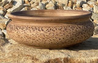 venkovní keramické květináče - keramická váza, výška 18cm ODSTÍN-GLAZURA: 5. antracit-tmavě šedá-TS