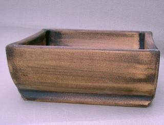 venkovní keramické květináče - koryto  80, výška 22 cm ODSTÍN-GLAZURA: 1.STANDARD-starohnědá-SH