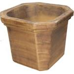 venkovní keramické květináče - váza hranatá, výška 52cm ODSTÍN-GLAZURA: 5. antracit-tmavě šedá-TS