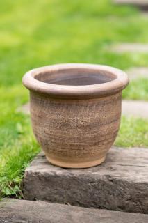 venkovní keramické květináče - váza I, výška 31,5cm ODSTÍN-GLAZURA: 5. antracit-tmavě šedá-TS
