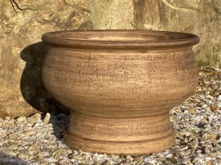 venkovní keramické květináče - váza III, výška 44,5cm ODSTÍN-GLAZURA: 6.olivově zelená,lesk-OZL