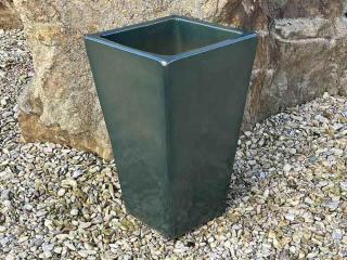 venkovní keramické květináče - Váza vysoká kónická, výška 50 cm ODSTÍN-GLAZURA: 6.olivově zelená,lesk-OZL