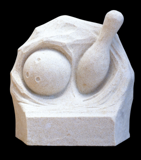zahradní dekorace - Bowling (větší), výška 16 cm, 1,4 kg