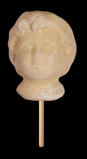 zahradní dekorace - Hlavička na tyč malá, výška 13 cm, 1,6 kg