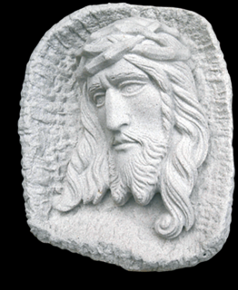 zahradní dekorace - Ježíš Kristus - reliéf, výška 25 cm, 2,2kg
