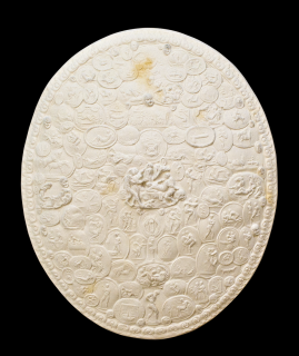 zahradní dekorace - Kamasutra - reliéf ovál, výška 29 cm, 4,5 kg