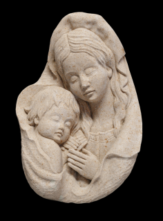 zahradní dekorace - Madona s dítětem II, výška 26 cm, 1,5 kg